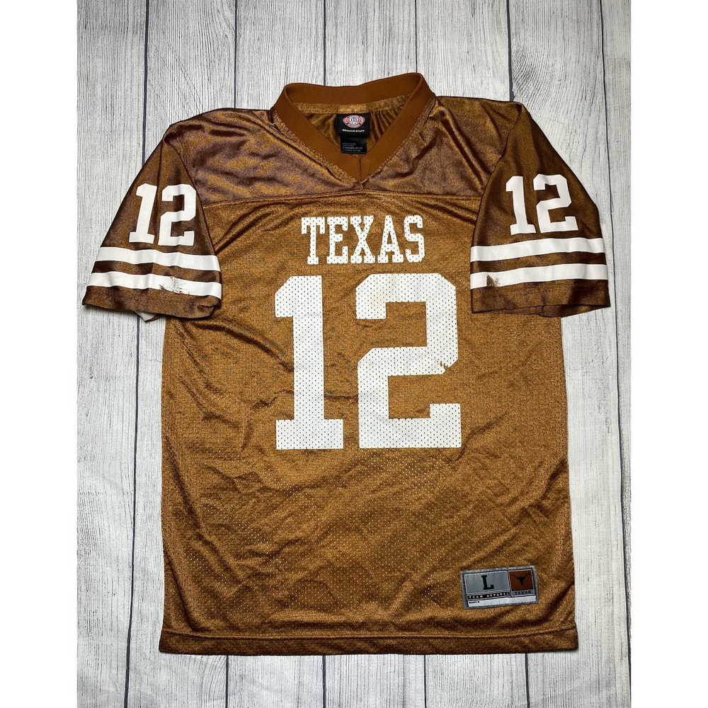 Youth Size LARGE Vintage Texas Longhorns #12 Football Jersey NCAA Colt Mccoy